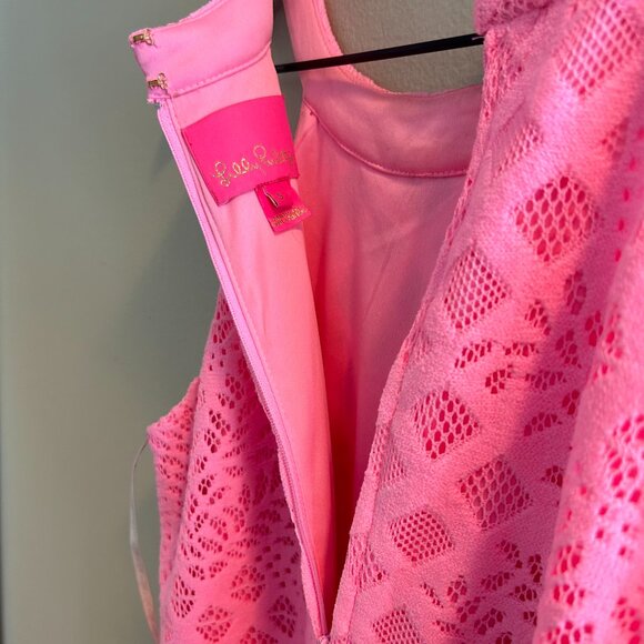 Lilly Pulitzer Rayanne Shift Dress Womens Size Small Hot Pink Mini Sleeveless - Picture 9 of 12